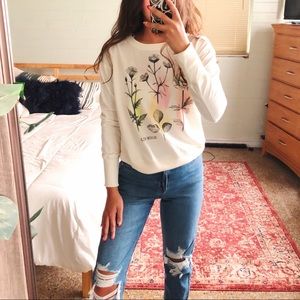 NWT bloom wild graphic flower crewneck sweatshirt
